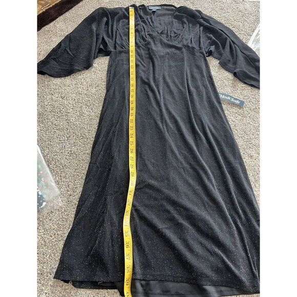 ModCloth Dress Size S Promised You Heaven Mesh Midi Shimmer Mesh Batwing Sleeves - Picture 6 of 9